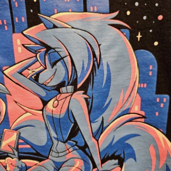 Helluva Boss Loona & Octavia Night Out Long Sleeve Shirt 2XL Rare Variant Vivzio - Picture 5 of 9